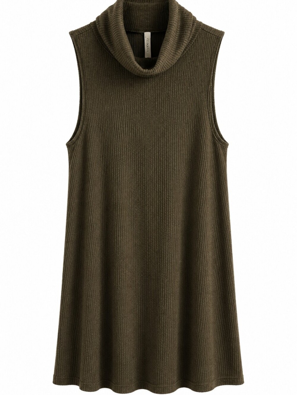 Mendocino Olive Sleeveless Cowl Neck Tunic Womens L